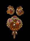 Juliana Delizza Elster Brooch Set Easter Egg Floral Extremely  Rare Book Piece
