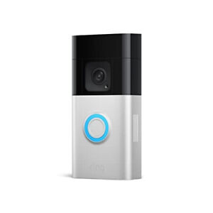 Ring Battery Doorbell Plus Smart Doorbell w/Head to Toe View - Satin Nickel