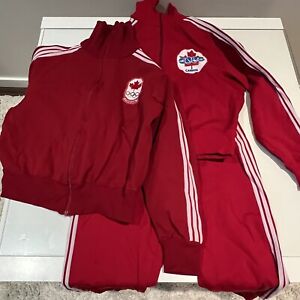 ADIDAS RARE Canada Olympic Track Suit (2 Jackets, 1 Pant) Women’s Size 0 xs