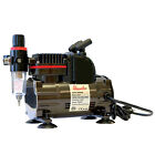 Paasche 1/5 HP Airbrush Compressor w/ Regulator, Airbrush Holders & Adapter