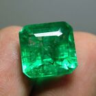 10 Ct Colombian Natural Green Emerald Square Cut Certified Loose Gemstone