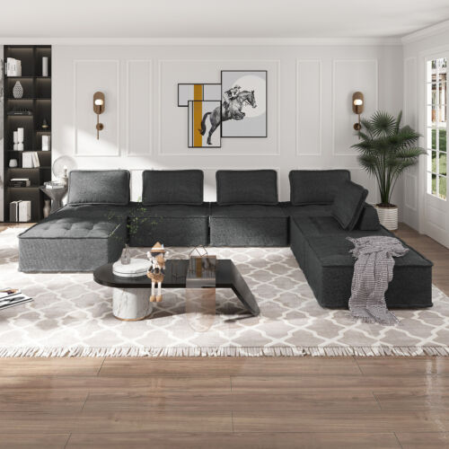 Modular Sofa Couch,Free Combination Sectional Couch for Living Room,Armless Sofa