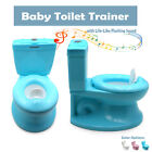 Blue Portable Toddler Potty Training Toilet w/ Flushing Sound Baby Chair Seat Ki
