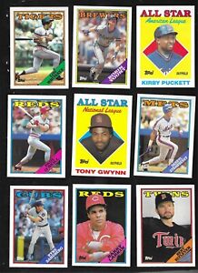 1988 Topps Baseball card lots w/ Whitaker, Yount, Strawberry more w/ free ship