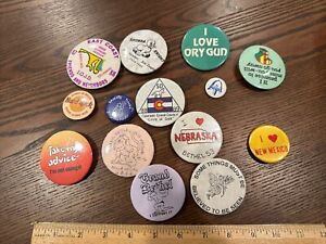New ListingVintage Lot of Pins & Buttons 1980's Collection Estate Sale Junk Drawer D