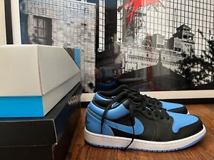 Nike Air Jordan 1 Low Men's Shoes Black/University Blue/White/Black Size M 12