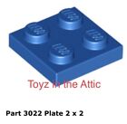Lego 2x 3022 Blue Plate 2 x 2 6980 Galaxy Commander