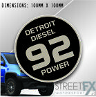 Detroit Diesel Round Sticker Decal 4x4 4WD Camping Caravan Trade Truck Aussie