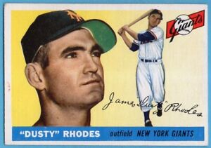 1955 Topps #1 Dusty Rhodes EX/EX+ MARKED New York Giants San Francisco
