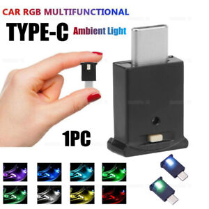 Car Accessories Type-C LED RGB Ambient Light Car Interior Atmosphere Night Lamp (For: 2023 Kia Rio)