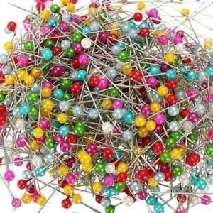 480Pc Multicolor Sewing Pins Straight Quilting Pearl Pins w/ Pearlized Ball Head