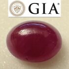 7.39 Ct GIA CERTIFIED UNTREATED Natural Ruby Oval Cabochon Loose Gemstone
