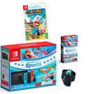 NEW Nintendo Switch + FREE Sports Game + Mario Rabbids + Leg Strap SPORT BUNDLE
