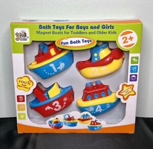 Magnet Boat Bath Toys Counting Numbers Toddlers Kids 2+ Multipurpose Non-Toxic