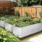 Garden Bed Large Galvanized Raised Planter Box Outdoor for Flowers Vegetables