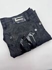 Vintage COOGI Luxe Ash Black Denim Leather Jeans Men’s Size 38x34 Y2K JNCO Style