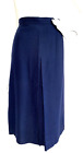 Evan Picone Wool Skirt Midi Maxi A-Line Flannel Lined USA Blue M 28