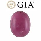 10.03 Ct GIA CERTIFIED HUGE UNTREATED Natural Ruby Oval Cabochon Loose Gemstone