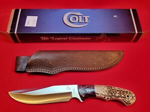 Colt CT0132 Large Stag and Wood Hunter, Sheath, New in Box