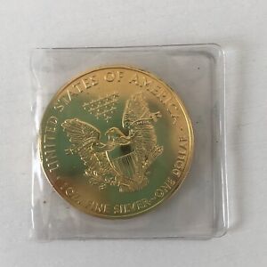 2008 $1 Silver American Silver Eagle Gilded Coin Rare