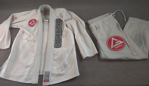 Gracie Barra Equipe GB Edition A1 Gi Kimono Pant Jacket White BJJ Jiu Jitsu Flaw