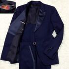 Paul Smith Size L US 40 Unlined 100% Wool Tuxedo Jacket 2P Suit Dark Blue Japan