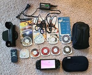 Sony PlayStation Portable PSP-1001 Handheld Console Videos Games Lot UMD