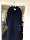 Vintage Pendleton 100% Virgin Wool Long Coat Women Size 18 Navy Blue excellent