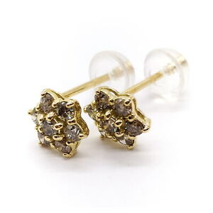 Jewelry Pierced Earring   Diamond 0.3ct Yellow Gold 432313