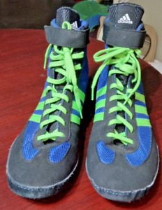 RARE Adidas M18783 Combat Speed 4 Blue Black Green Wrestling Shoes Men’s Size 13
