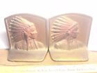 New ListingHEAVY BOOKENDS INDIAN CHIEF HEADDRESS VINTAGE