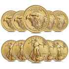 Lot of 10 - 2024 1/10 oz Gold American Eagle $5 Coin BU