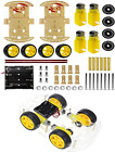 4WD 2 Layer Smart Robot Car Chassis Kit with Speed Encoder Battery Box for Kids