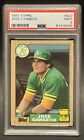 1987 TOPPS BASEBALL JOSE CANSECO GOLD CUP RC PSA 9 MINT #620 FRESHLY GRADED