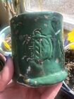 Studio Handcrafted Pottery Green Turtle Coffee Mug Cup 16 oz By Annabell Julius