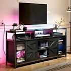 RGB LED TV Stand with Power Station RGB LED TV Cabinet Entertainment Center