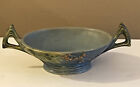 Roseville Bushberry Blue 1941 MCM Art Pottery Ceramic Bowl 412-6 Please Read