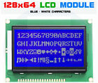 12864 128 x 64 Graphic Symbol Font LCD Display Module Blue Backlight For Arduino