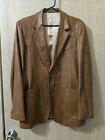 Vintage Scully Leatherwear Western Light Brown Mens 2 Button Blazer Jacket Sz 44