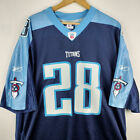 Tennessee Titans Jersey Chris Johnson Sz 2XL Reebok NFL Authentic Blue #28 XXL