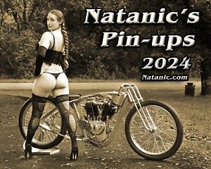 NATANIC'S Pin-ups 2024 Biker Babe calendar (Buy 1 get 1 FREE)