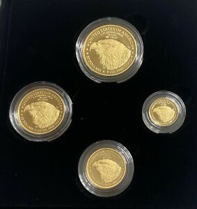 2021-W  (Type-2) 4-Coin Proof American Gold Eagle Set With Box & COA