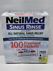 NeilMed Sinus Rinse Soothing Gentle Saline Nasal Rinse Premixed Packets 100 ct