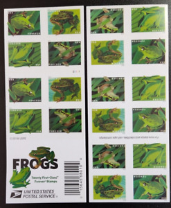 Mint US Frogs Booklet Pane of 20 Forever Stamps Scott# 5398b (MNH)