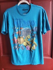 Y2K Finding Nemo Disney Pixar Movie Character T-Shirt Blue Unisex Size Medium