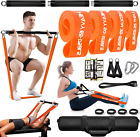 Portable Extra Heavy Home Gym Resistance Band Bar Set with 4 Stackable Resistanc