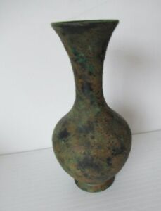 New ListingArchaic Form Polychrome Bronze Vase Chinese
