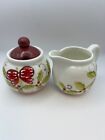 Gates Ware holly sugar and creamer set, holly berries by Laurie Gates Christmas