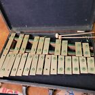 Vintage BF Kitching Briefcase Xylophone 25 Tone Bell Set with 2 Mallets Nice!