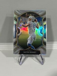 Justin Herbert 2020 Panini Select Concourse Silver Prizm #44 Rookie RC Chargers